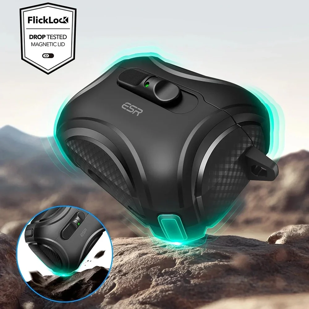 ESR Cyber FlickLock Case for Apple AirPods Pro 3, Black - Image 4