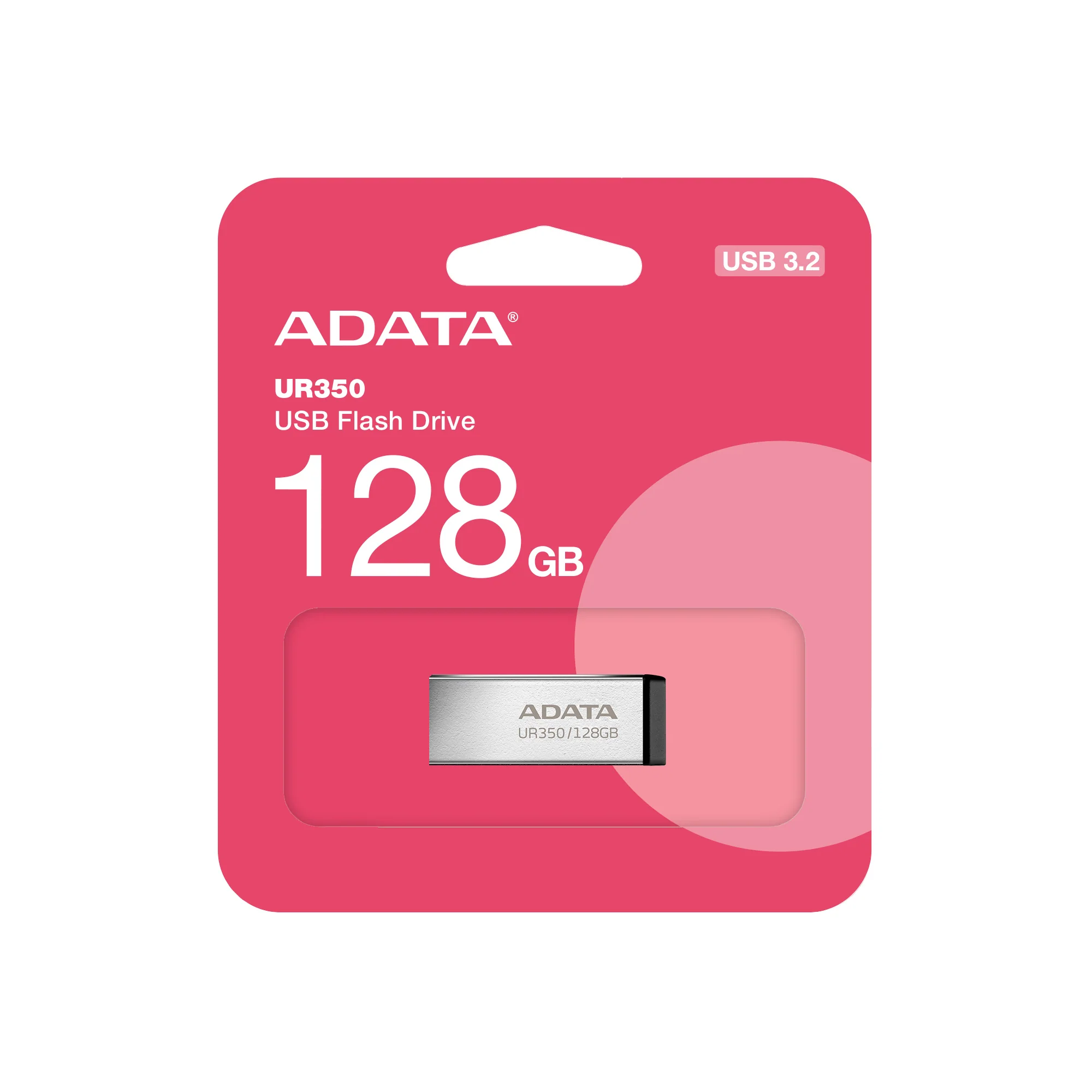 External USB-A 3.2 Memory Adata UR350, 128Gb UR350-128G-RSR/BK - Image 3