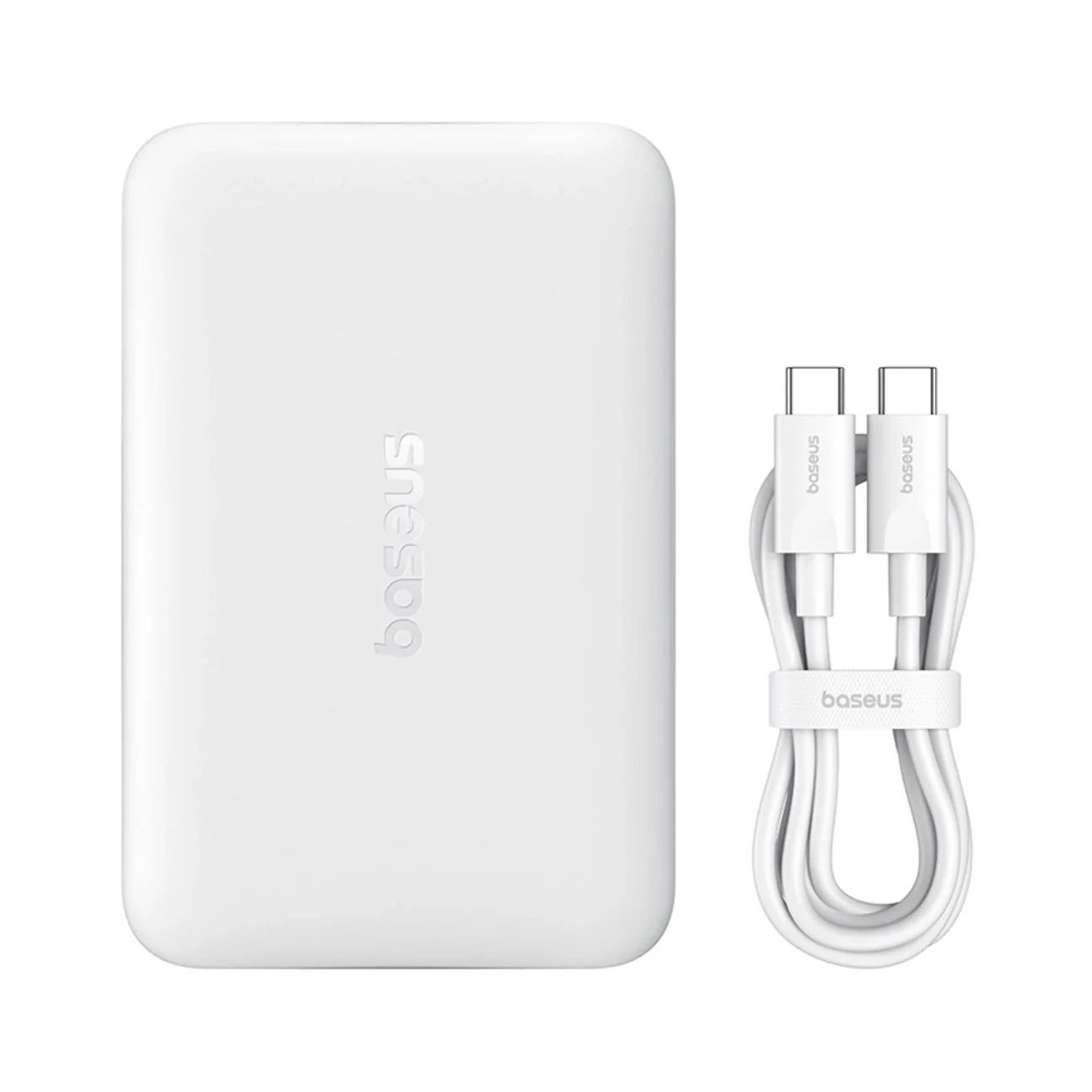 External Wireless Battery Baseus EnerFill FM11 Ultra-Mini, 10000mAh, 22.5W, PD + FQI, 1 x QI - 1 x USB-C, White P1008210E213-00 - Image 5