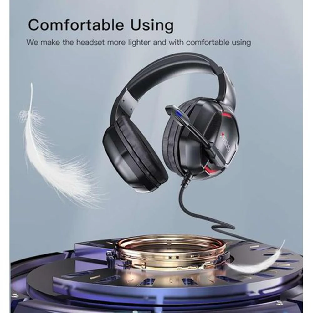 Gaming Headphones 3.5mm Yesido EK01, RGB, 1.2m, Black - Image 6
