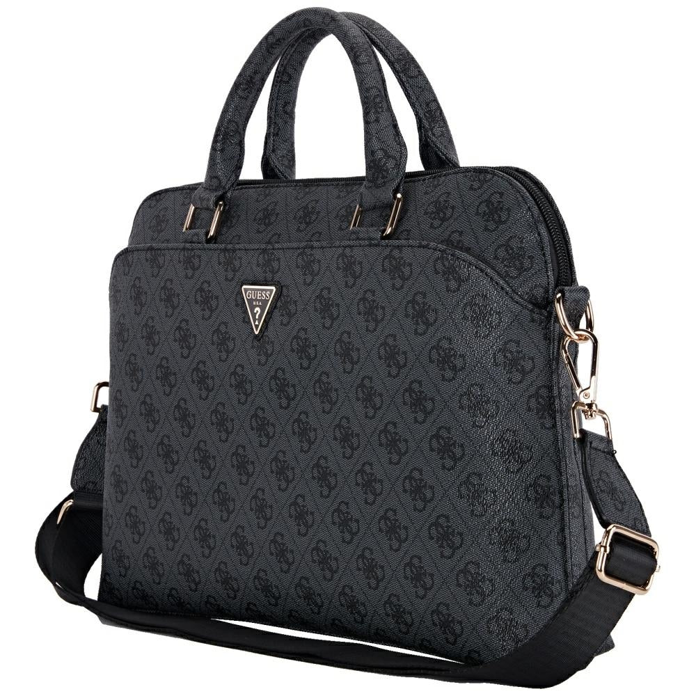 Guess 4G Triangle Logo Bag for 15inch Laptop, Black