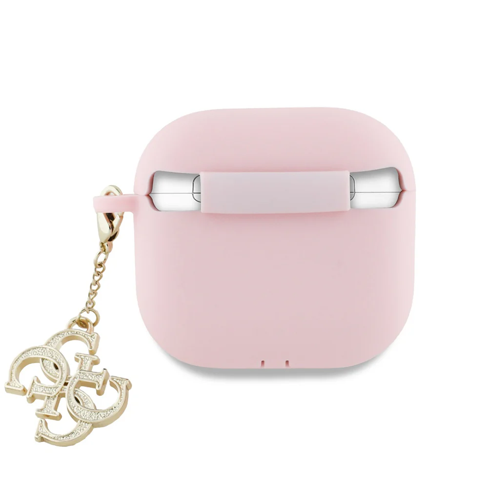 Guess W/4G Charm Case for Apple AirPods 4, Pink - Image 2
