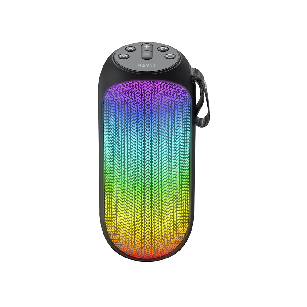 HAVIT SK808BT Portable Bluetooth Speaker, 8W, RGB, Waterproof, Black - Image 3