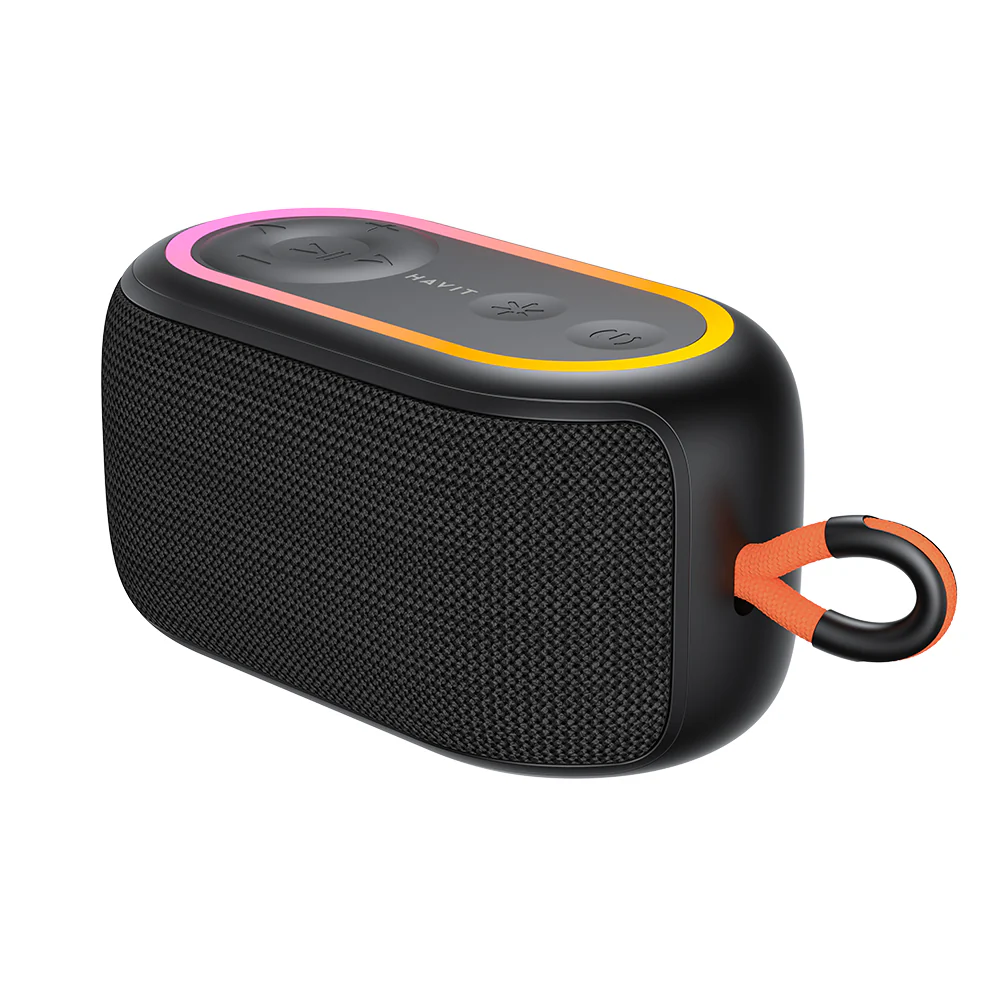 HAVIT SK809BT Portable Bluetooth Speaker, 7W, RGB, Waterproof, Black - Image 4