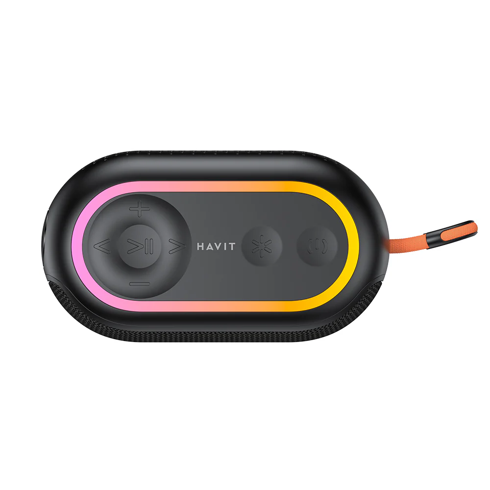 HAVIT SK809BT Portable Bluetooth Speaker, 7W, RGB, Waterproof, Black - Image 5