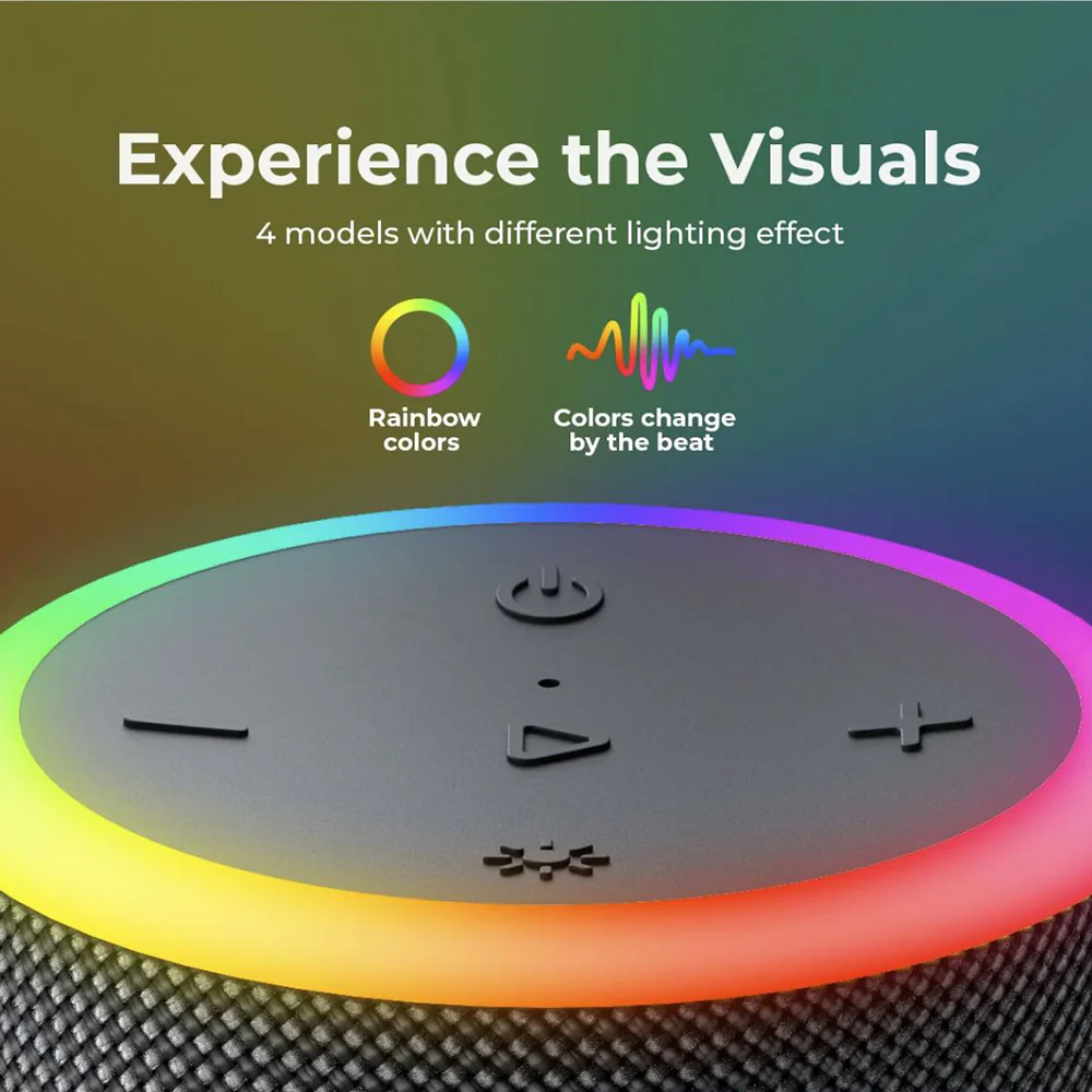 HAVIT SK833BT Portable Bluetooth Speaker, 2 x 10W, RGB, Waterproof, Black - Image 7