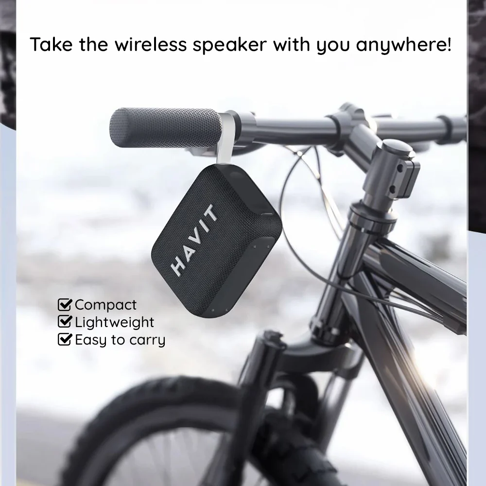 HAVIT SK874BT Portable Bluetooth Speaker, 8W, Waterproof, Black - Image 7