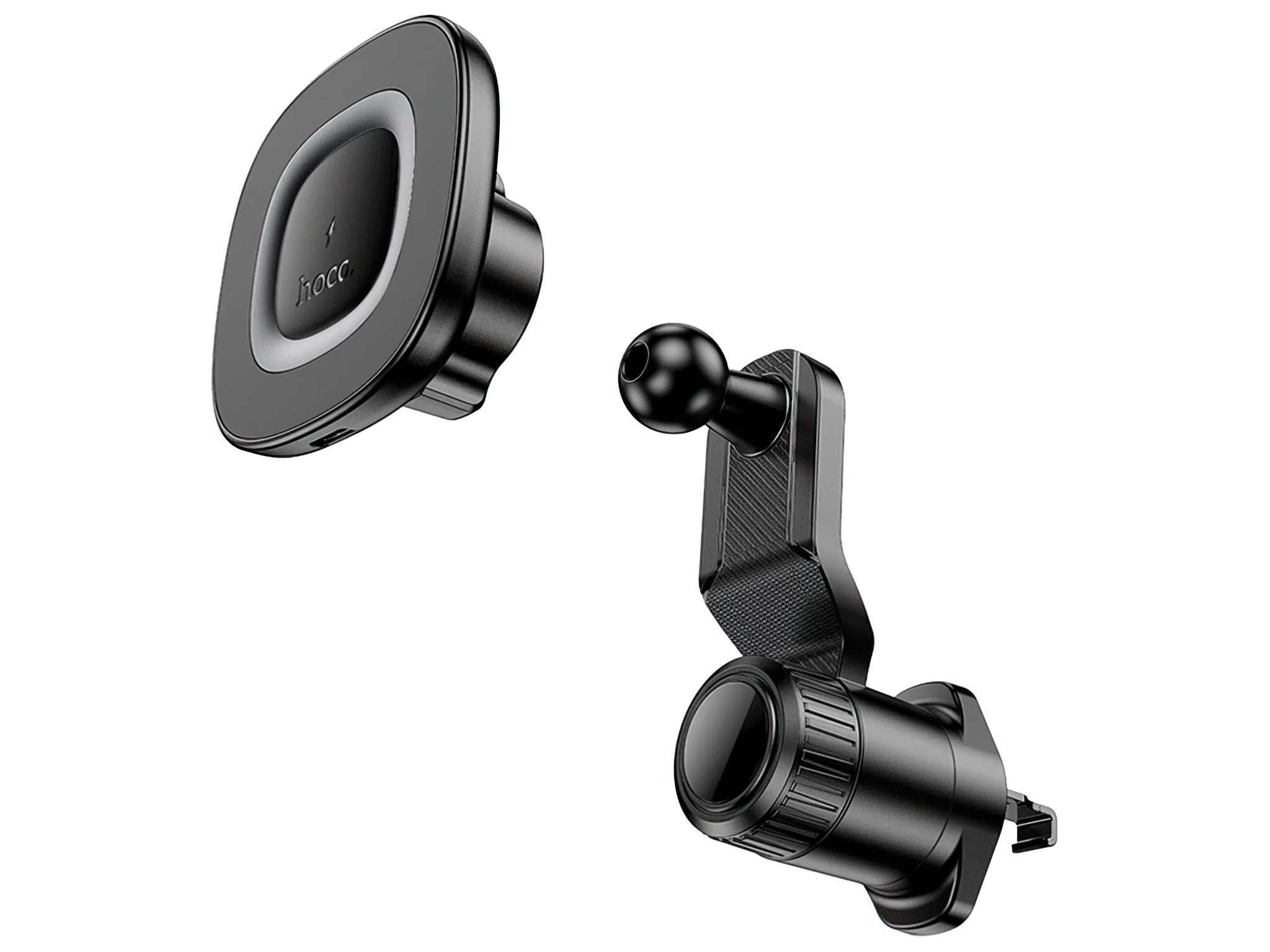 HOCO HW30 Wireless Car Charger, 15W, 1.67A, Black - Image 4