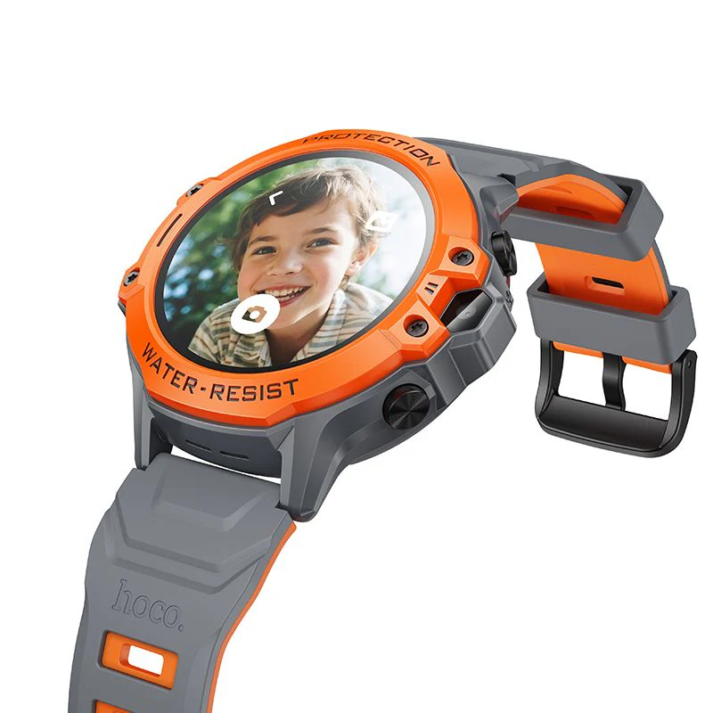 HOCO Y107 Kids Call Smartwatch, Orange - Image 2