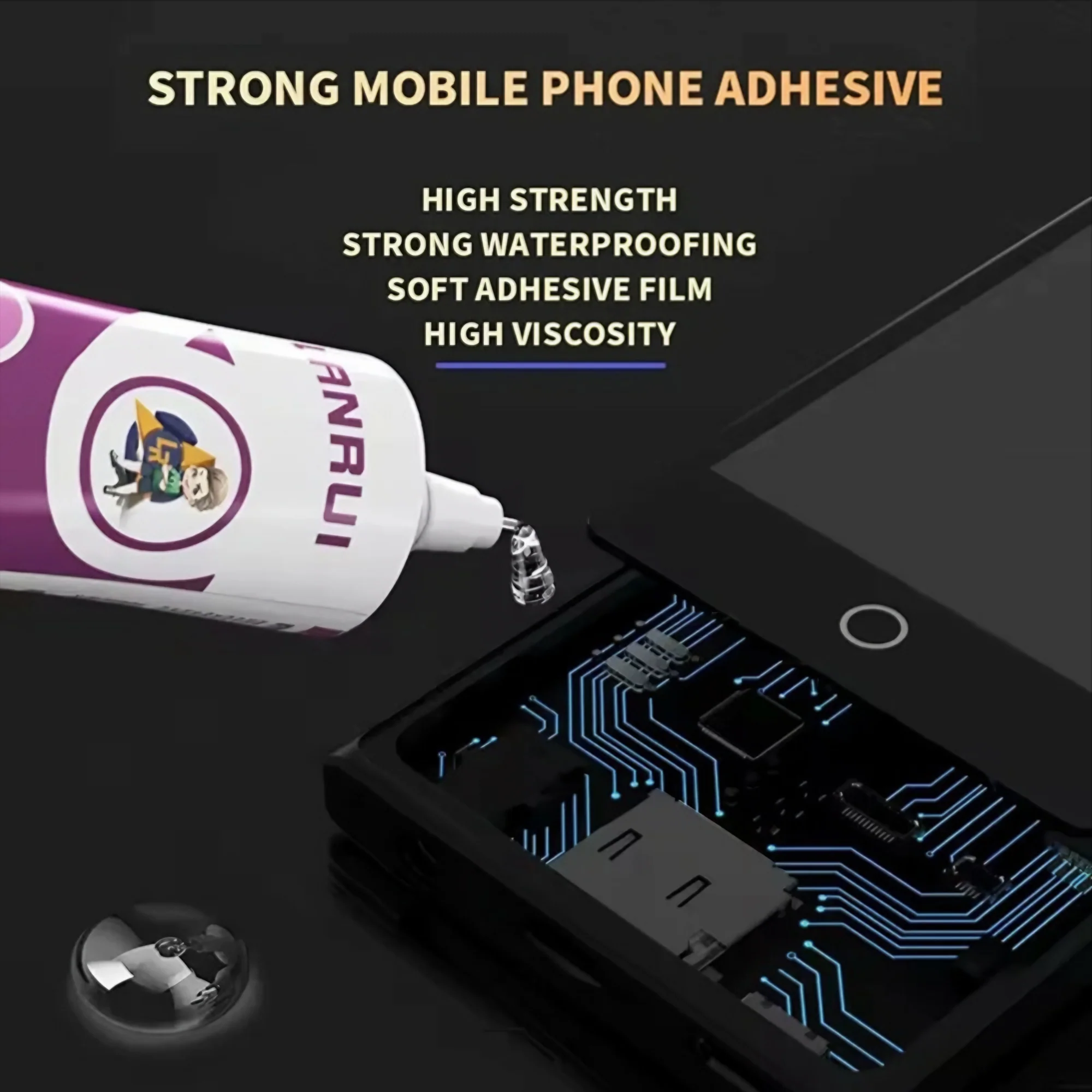 Lanrui I9 Liquid Adhesive, 55ml, Transparent - Image 5