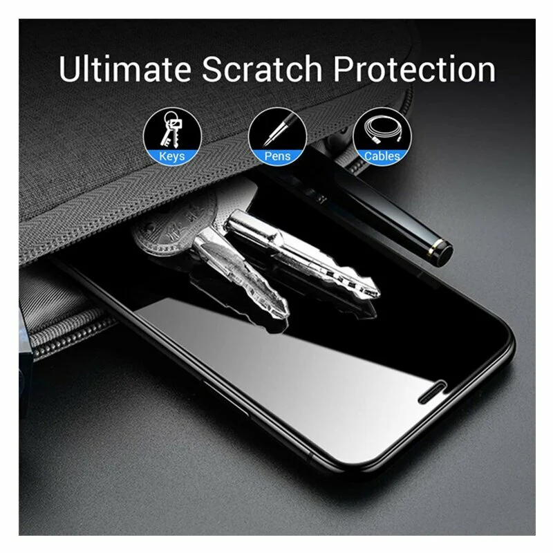 Lito Screen Protector Film for Apple iPhone 14 / 13 Pro / 13, Tempered Glass, Full Glue, 2.5D, Black - Image 4