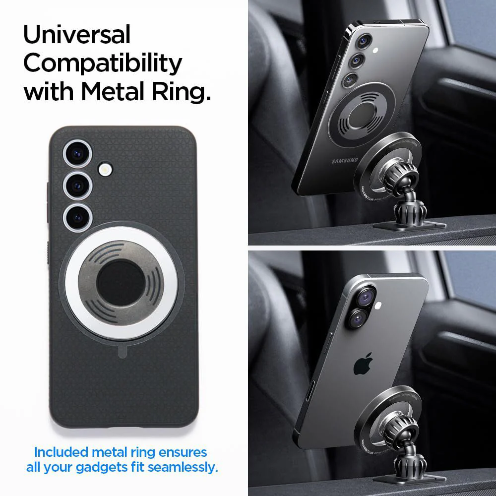 Magnetic Car Holder Spigen MFT13, Universal, Black ACP08315 - Image 5