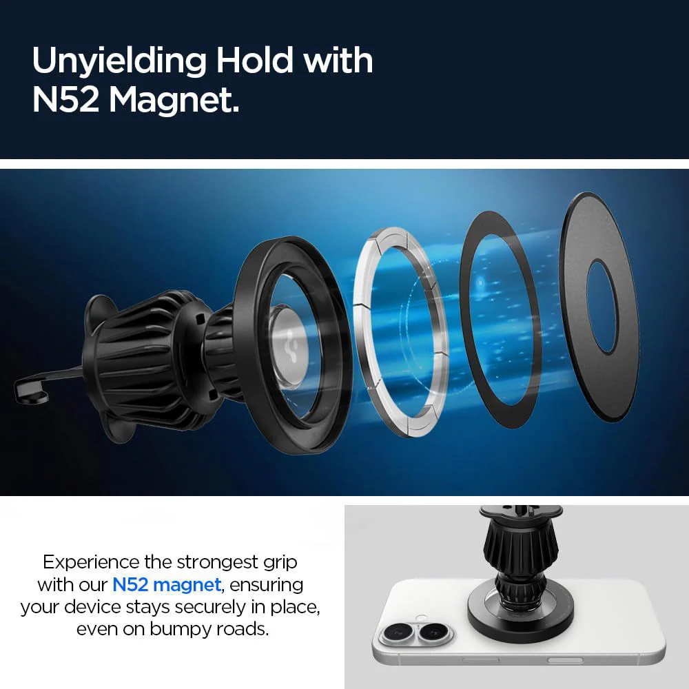 Magnetic Car Holder Spigen MFT13, Universal, Black ACP08315 - Image 6