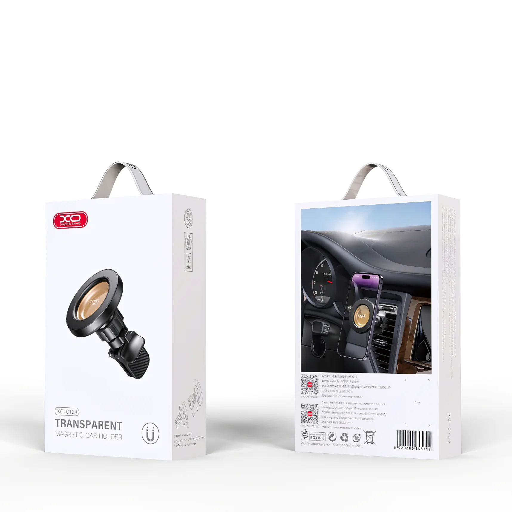 Magnetic Car Holder XO Design C129, Universal, Black - Image 2