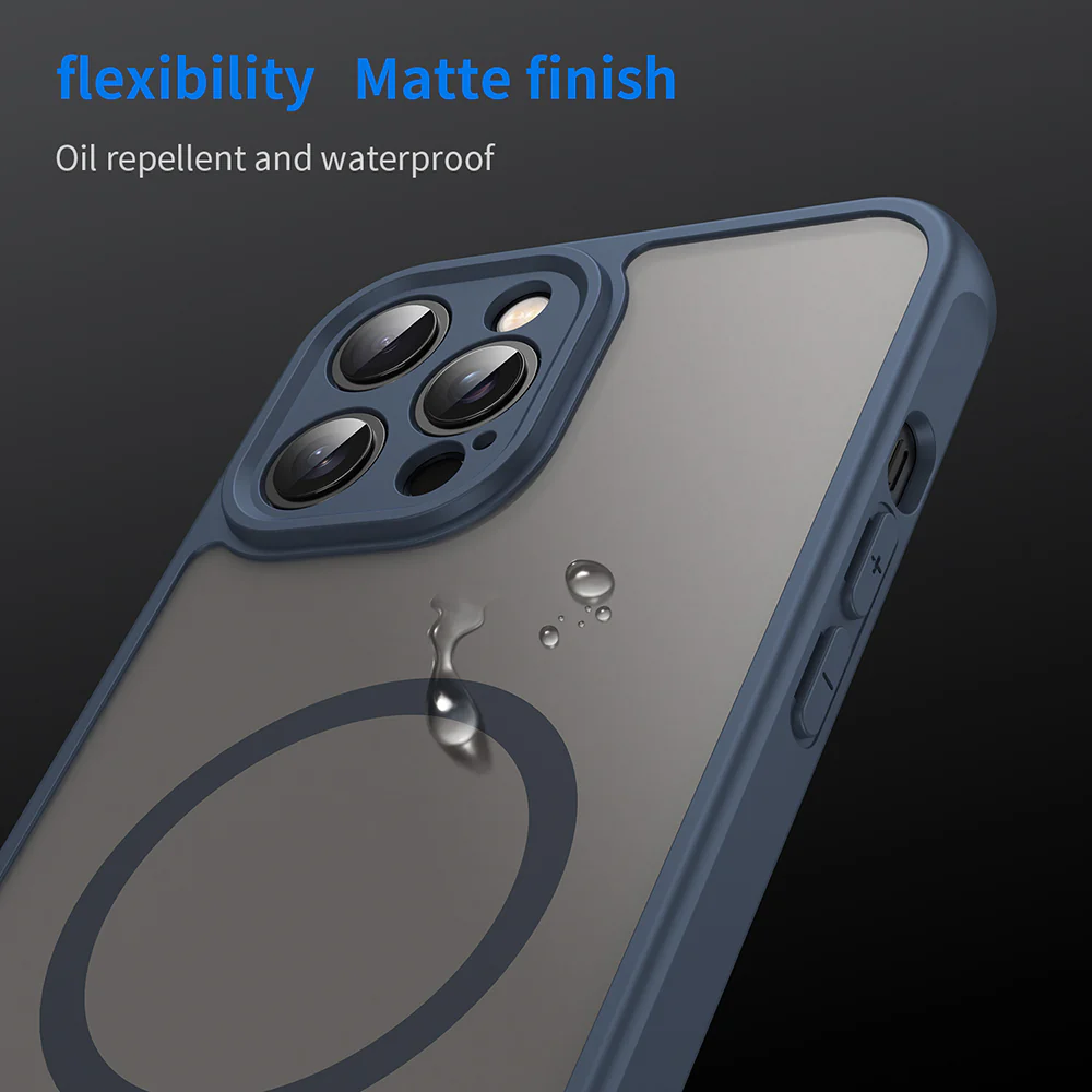 MagSafe Case for Apple iPhone 12 Pro, Techsuit, HaloFrost II, Navy Blue - Image 5