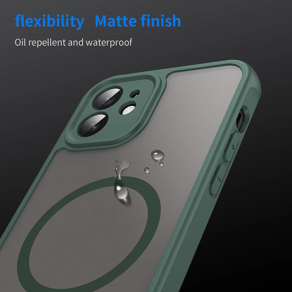 MagSafe Case for Apple iPhone 12, Techsuit, HaloFrost II, Green - Image 4