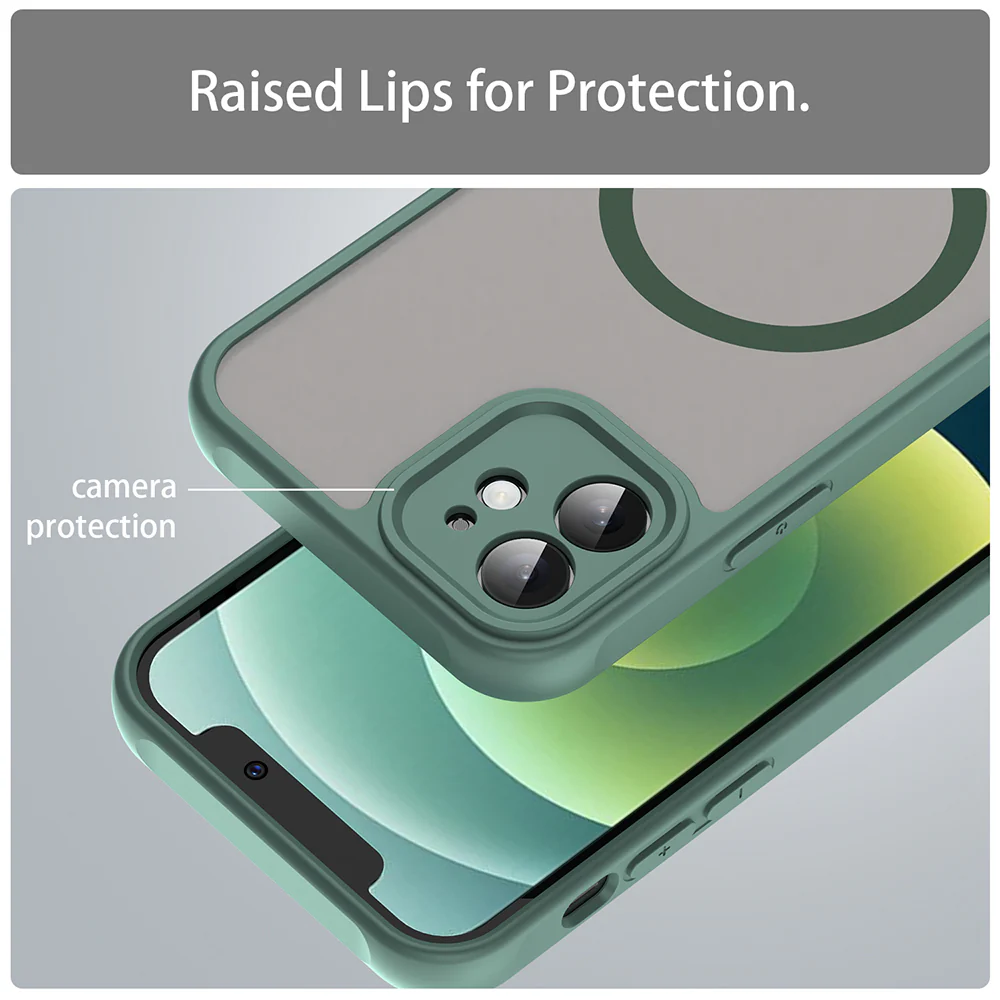 MagSafe Case for Apple iPhone 12, Techsuit, HaloFrost II, Green - Image 5