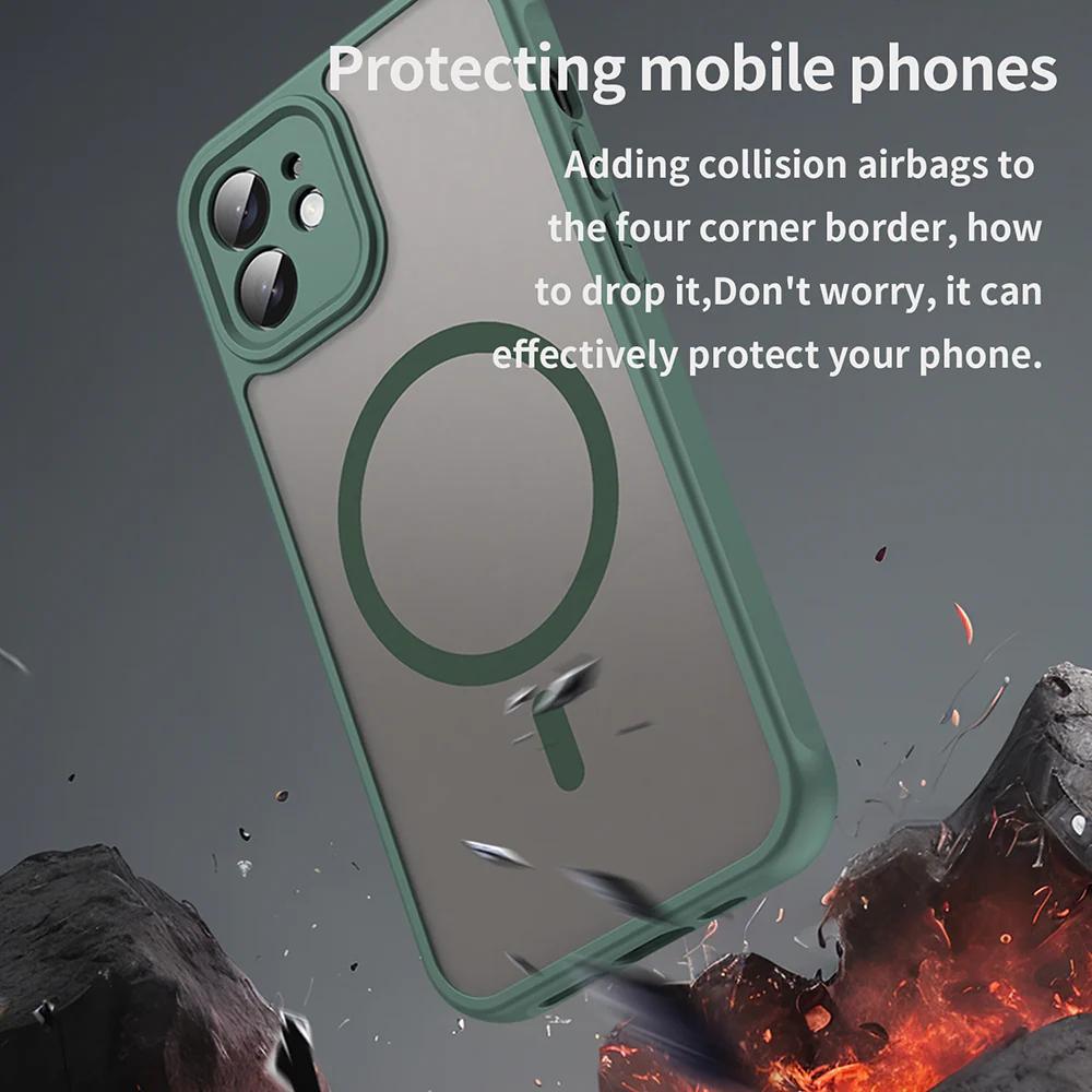 MagSafe Case for Apple iPhone 12, Techsuit, HaloFrost II, Green - Image 6