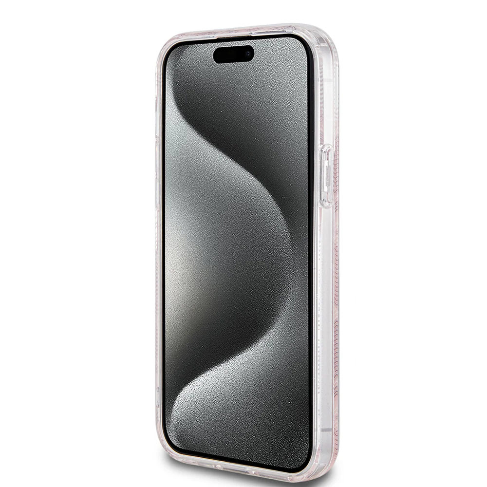 MagSafe Case for Apple iPhone 15, Guess, IML Gcube, Pink - Image 2