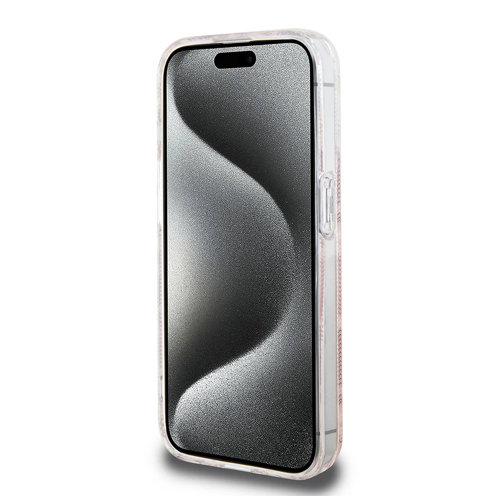 MagSafe Case for Apple iPhone 15 Pro, Guess, IML Gcube, Pink - Image 2