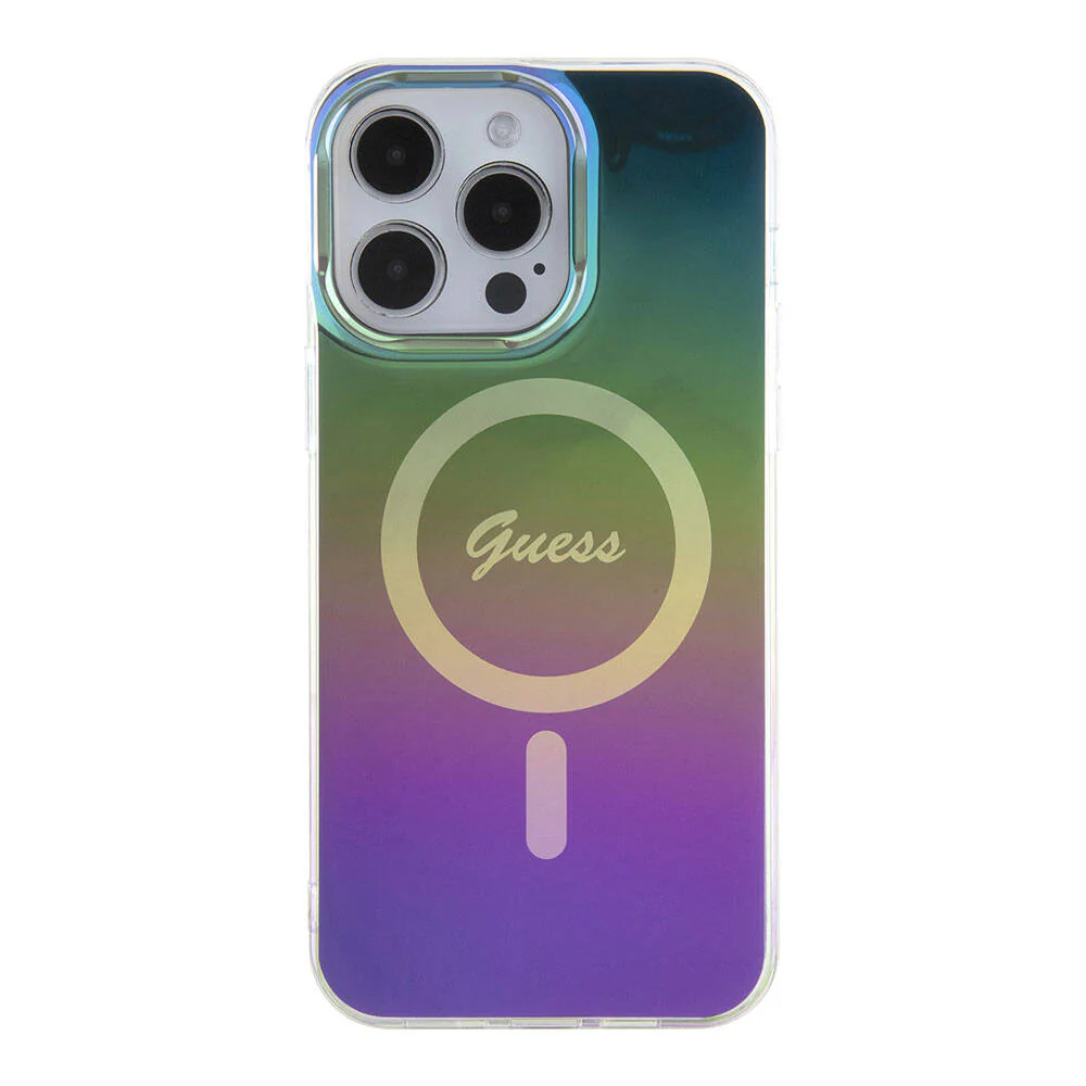 MagSafe Case for Apple iPhone 15 Pro, Guess, IML Iridescent, Multicolor - Image 3