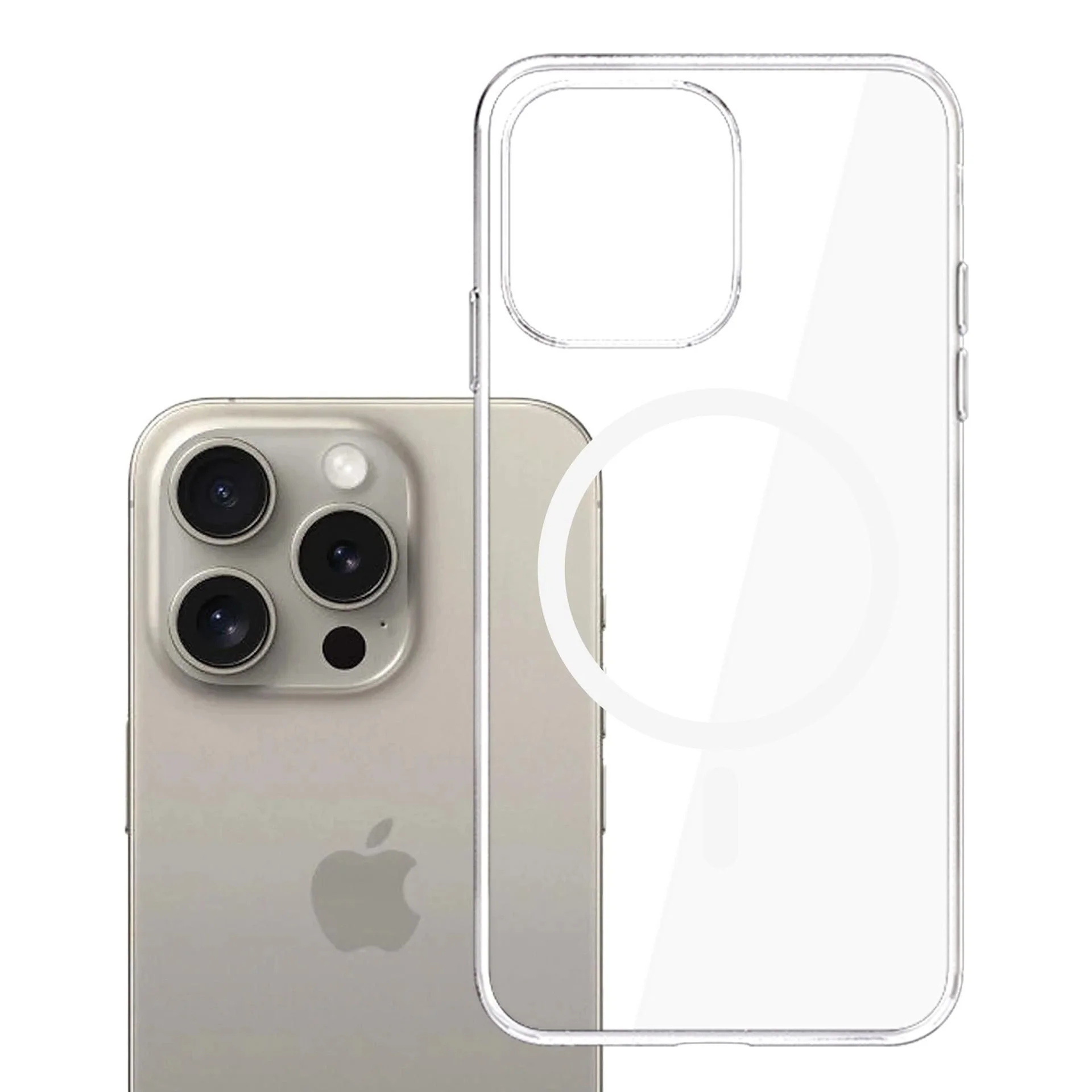 MagSafe Case for Apple iPhone 15 Pro Max, 3MK, Clear MagCase, Transparent - Image 2