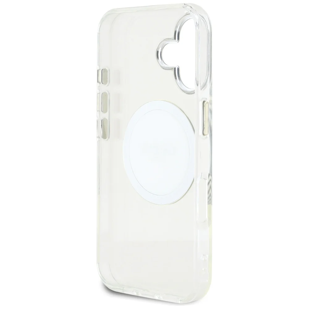 MagSafe Case for Apple iPhone 16, Guess, IML Metal Colored Circle, White - Image 5