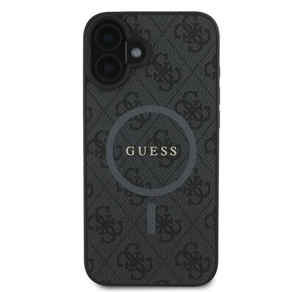 MagSafe Case for Apple iPhone 16 Plus, Guess, 4G Ring Classic Logo, Black - Image 3