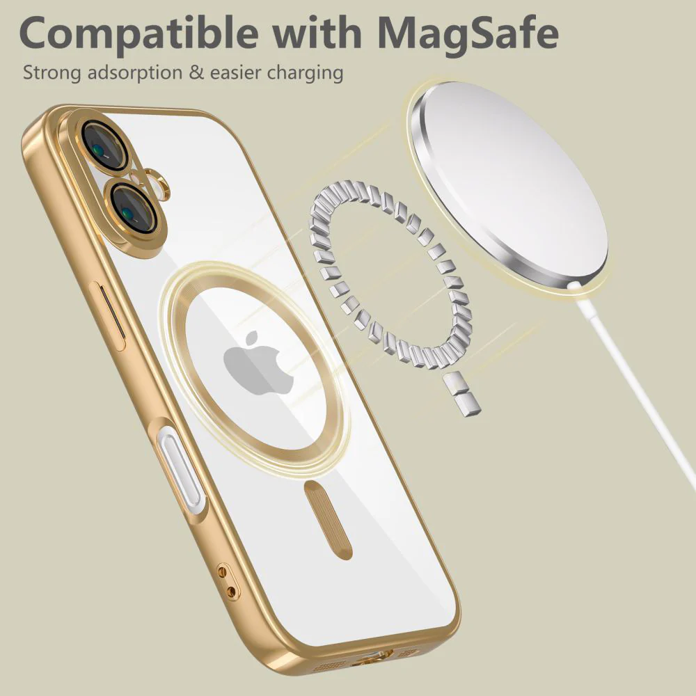 MagSafe Case for Apple iPhone 17e / 16e, Techsuit, Luxury Crystal, Pink - Image 3