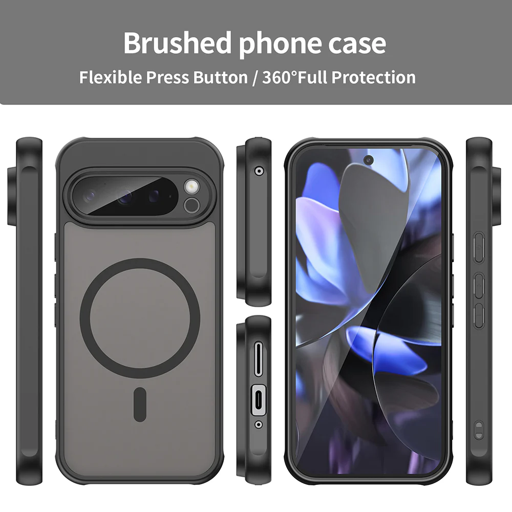 MagSafe Case for Google Pixel 9 Pro, Techsuit, HaloFrost II, Black - Image 3