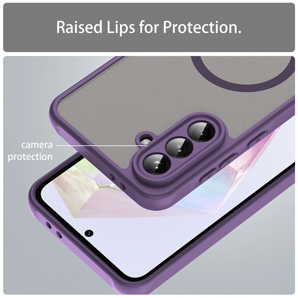 MagSafe Case for Samsung Galaxy A36 A366, Techsuit, HaloFrost II, Purple - Image 5