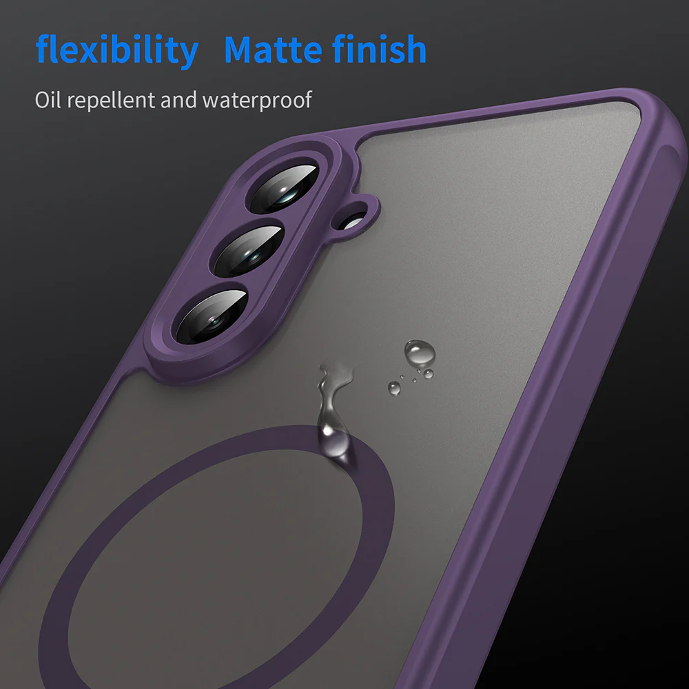 MagSafe Case for Samsung Galaxy A36 A366, Techsuit, HaloFrost II, Purple - Image 6