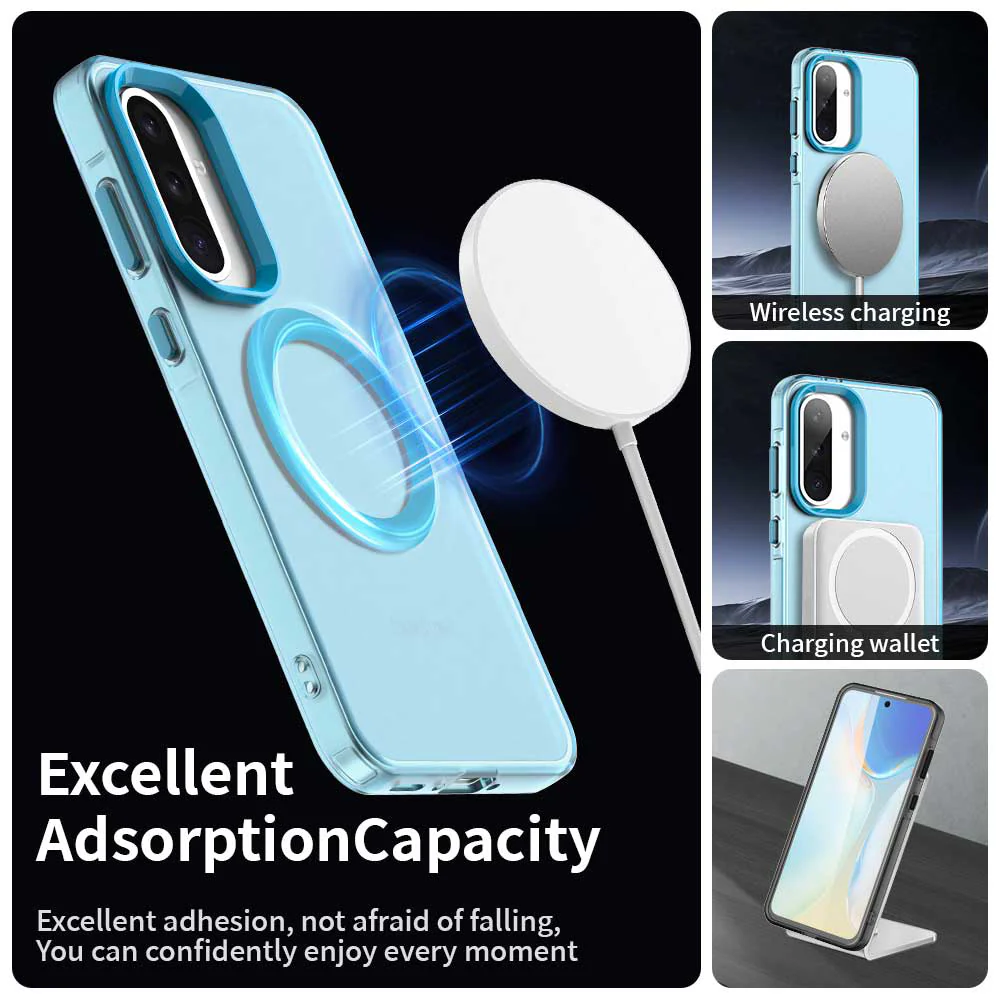 MagSafe Case for Samsung Galaxy A56 A566, Techsuit, CandyCase, Blue - Image 3
