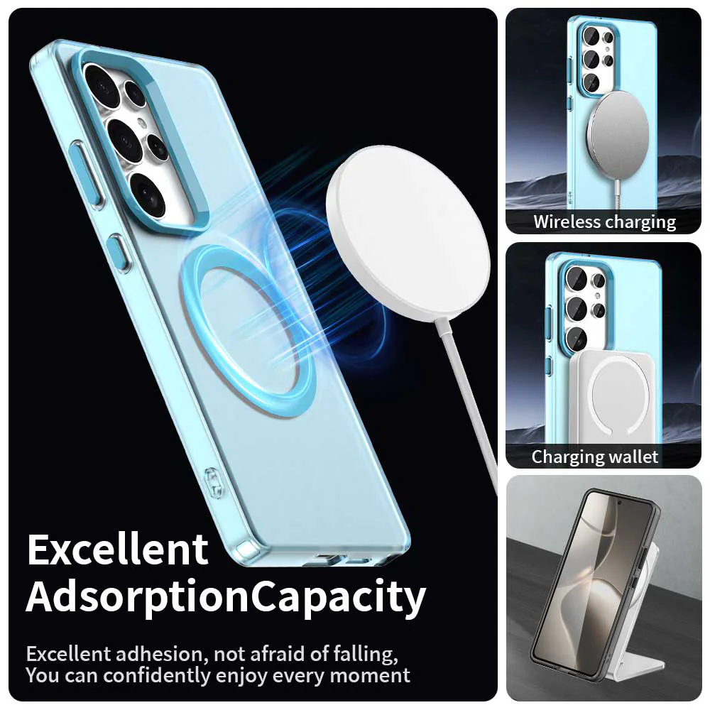 MagSafe Case for Samsung Galaxy S25 Ultra S938, Techsuit, CandyCase, Blue - Image 6