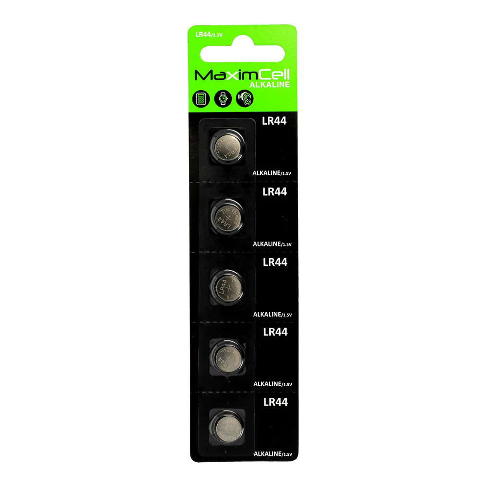 MaximCell Battery, V13GA / LR44, Set of 5 pieces