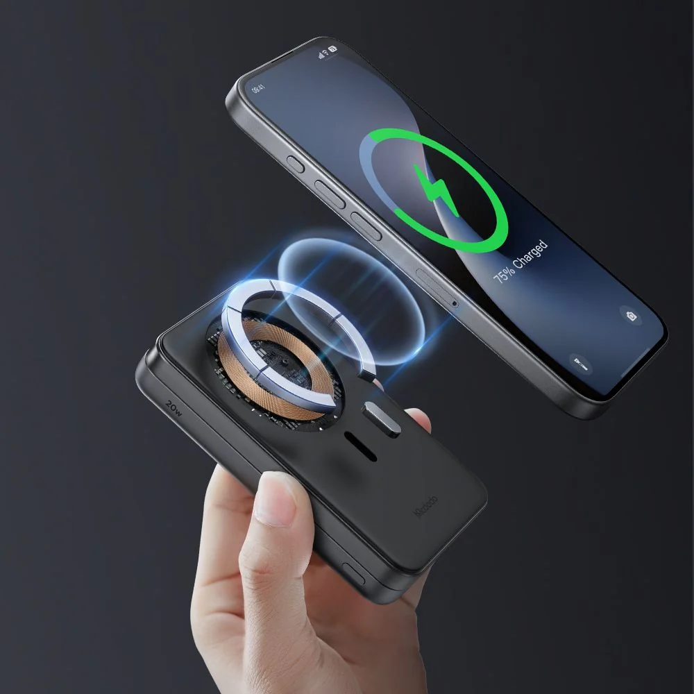 McDodo MC-6310 2in1 Wireless External Battery, 10000mAh, 20W, PD + FQI, 1 x USB-C, Black - Image 6