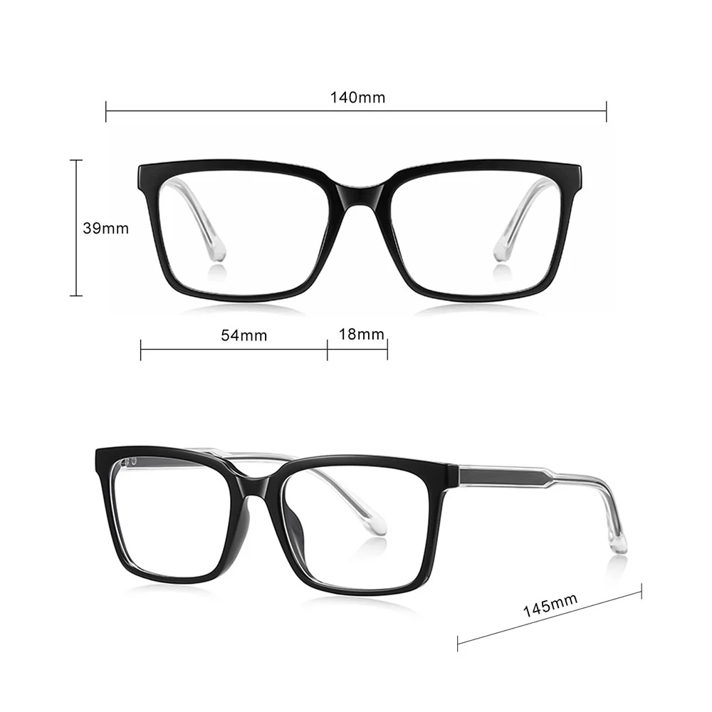 Men's Techsuit LS091 Computer Glasses, Anti-Blue Light, Black - Image 8