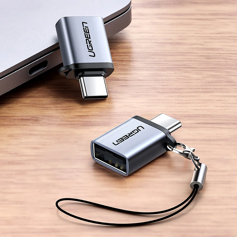 OTG USB-C to USB-A Adapter UGREEN US270 (50283), Gray - Image 2