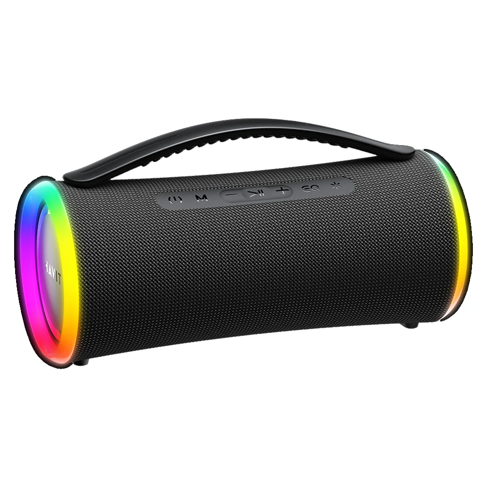 Portable Bluetooth Speaker HAVIT SK834BT, 2 x 5W, RGB, Waterproof, Black - Image 3