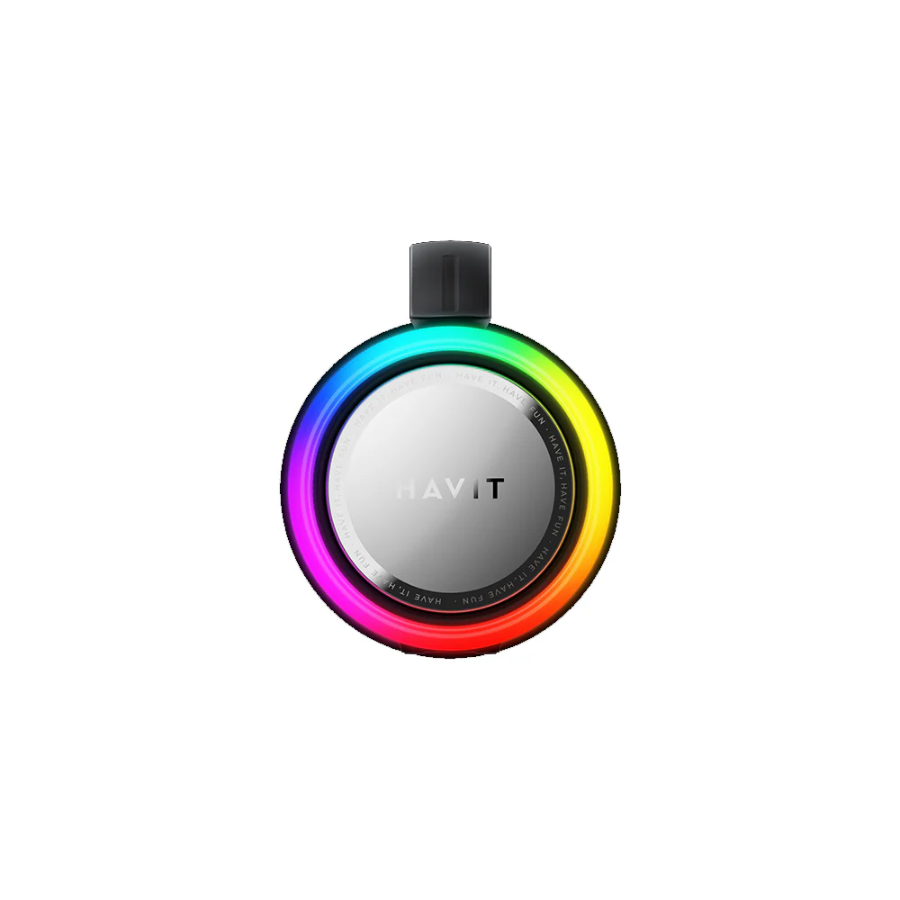 Portable Bluetooth Speaker HAVIT SK834BT, 2 x 5W, RGB, Waterproof, Black - Image 4