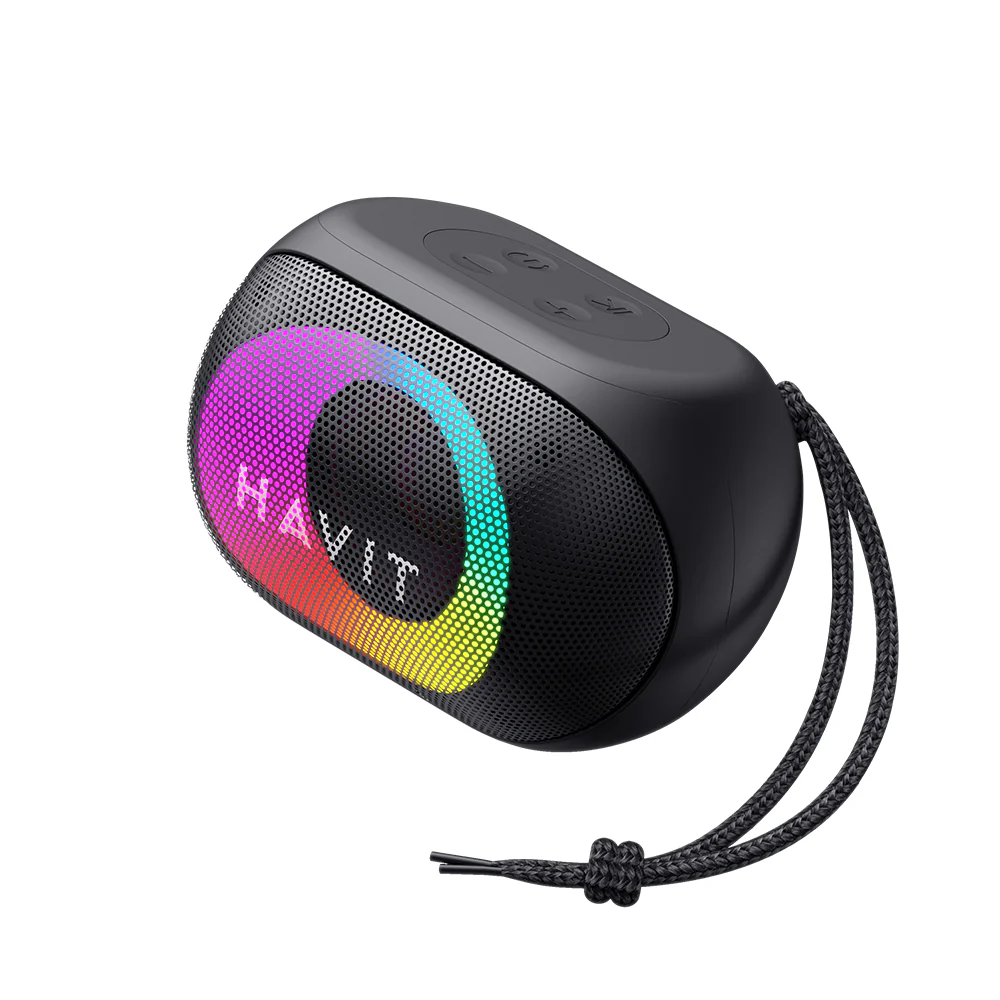 Portable Bluetooth Speaker HAVIT SK885BT, 8W, RGB, Waterproof, Black - Image 3