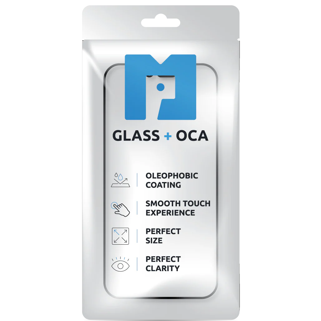 Screen Glass + OCA MP compatible with Apple iPhone 16, Black