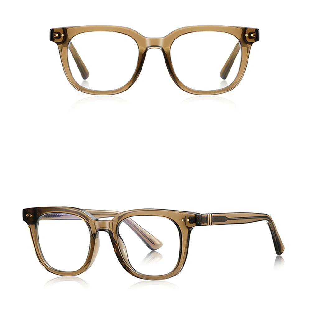 Techsuit 2229 Men's Computer Glasses, Anti-Blue Light, Light Brown - Image 2