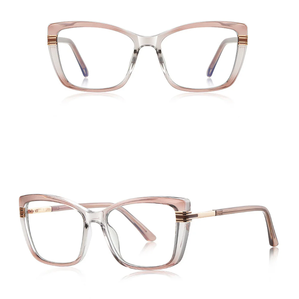 Techsuit 2273 Women's Computer Glasses, Anti-Blue Light, Light Brown - Image 2