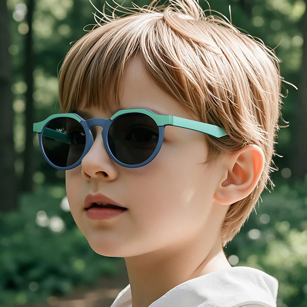 Techsuit 601 Kids' Sunglasses, Polarized, UV Protection, Green Blue - Image 3