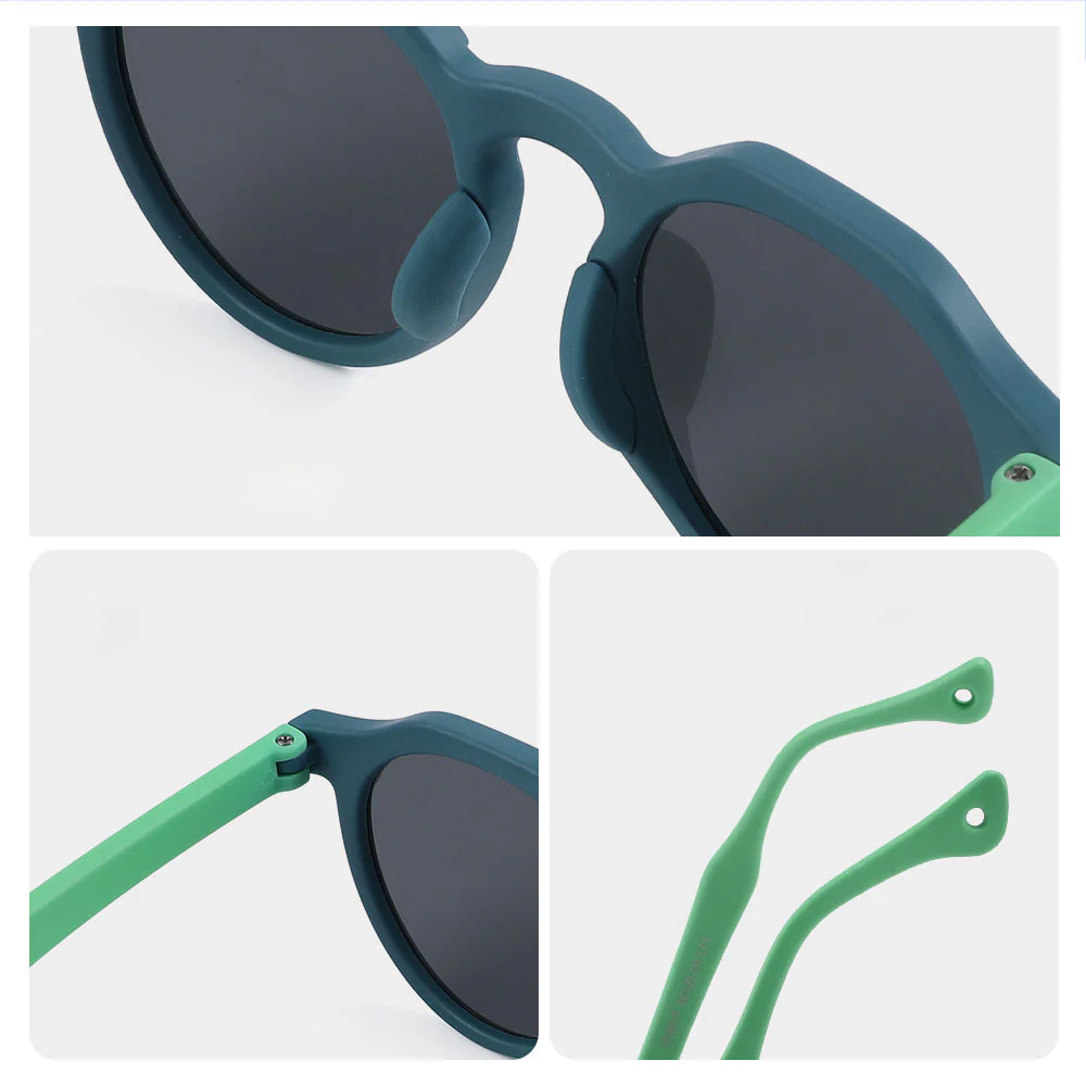 Techsuit 601 Kids' Sunglasses, Polarized, UV Protection, Green Blue - Image 5