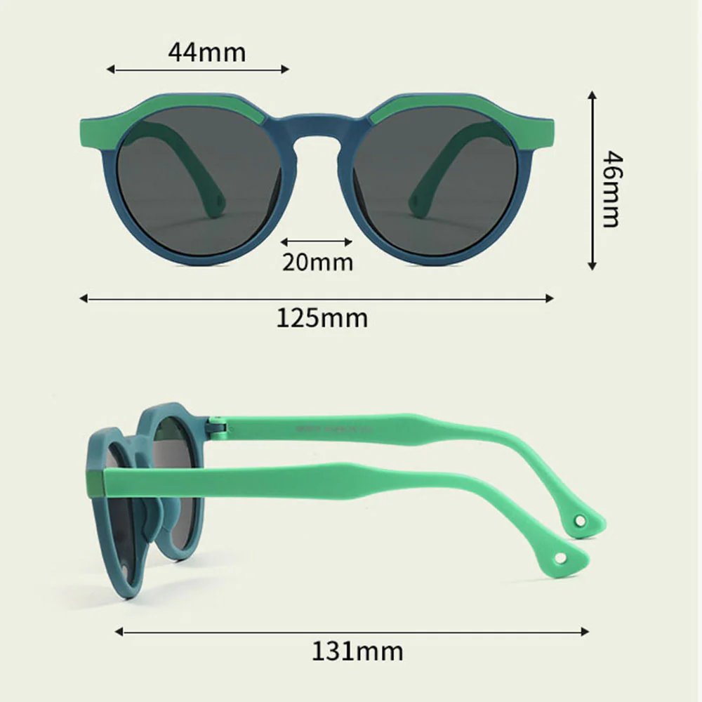 Techsuit 601 Kids' Sunglasses, Polarized, UV Protection, Green Blue - Image 9