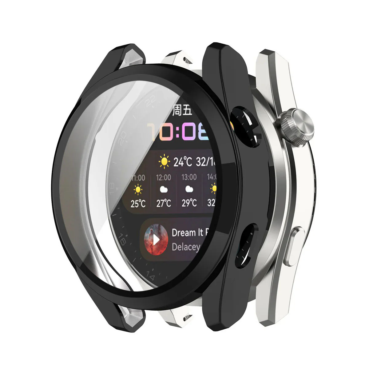 Techsuit Defense360 Pro Case for Huawei Watch 3, Black
