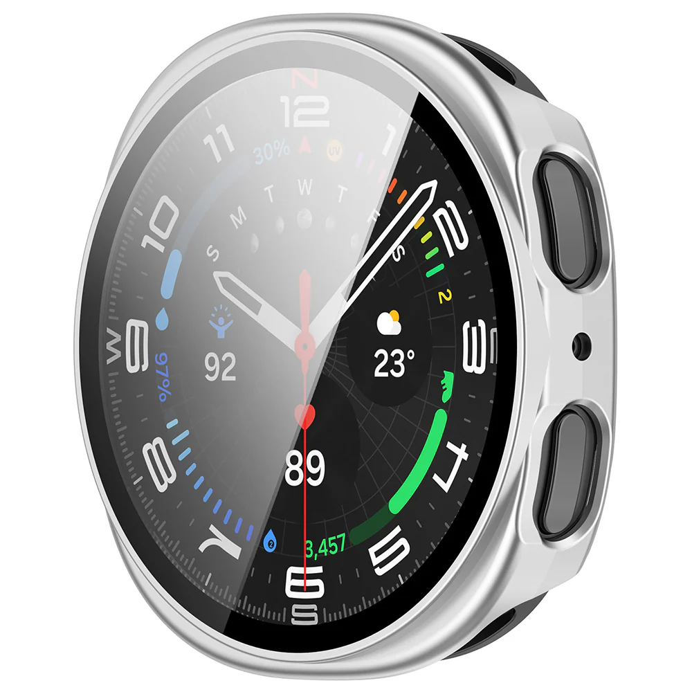 Techsuit Defense360 Pro Case for Samsung Galaxy Watch8 40mm, Silver - Image 2