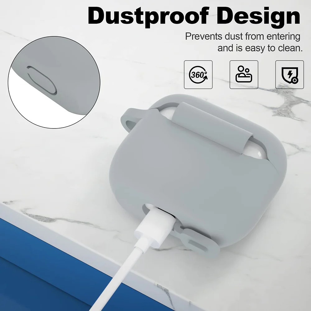 Techsuit Silicone Case for Apple AirPods 3, Purple - Image 2